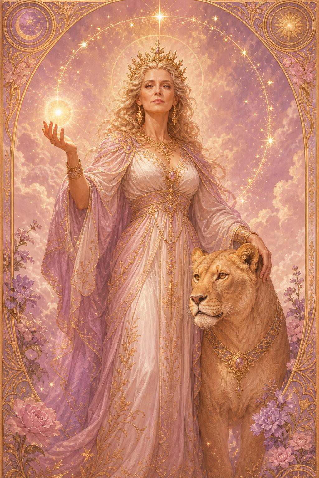 A ordem sagrada — ilustração tarot etérea